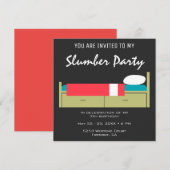 Modern Slumber Party Birthday Uitnodiging (Voorkant / Achterkant)