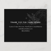 Modern Small Bakery Cookie Care Bedankkaart (Achterkant)