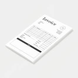 Modern Small Business Invoice Sales Receipt Post-it® Notes