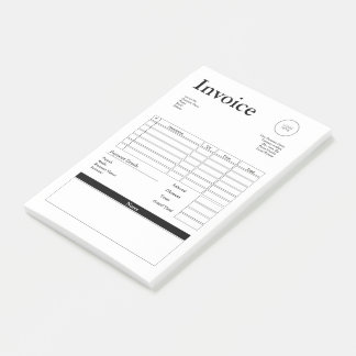 Modern Small Business Invoice Sales Receipt Post-it® Notes