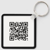 Modern Small Business QR Code Company Logo Promo Sleutelhanger (Achterkant)