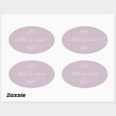 Modern Small Business Script naam Paarse label (Vel)