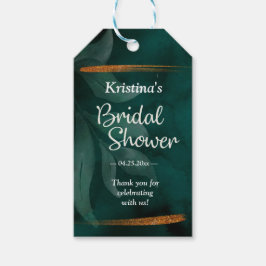 modern smaragdgroen en leBridal Shower Gift Labels Cadeaulabel