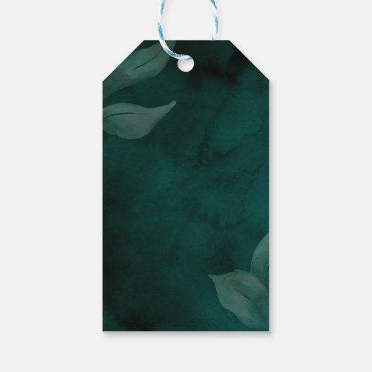 modern smaragdgroen en leBridal Shower Gift Labels Cadeaulabel (Achterkant)