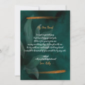 Modern smaragdgroen en verlof zal mijn bruidsmeisj kaart (Voorkant)