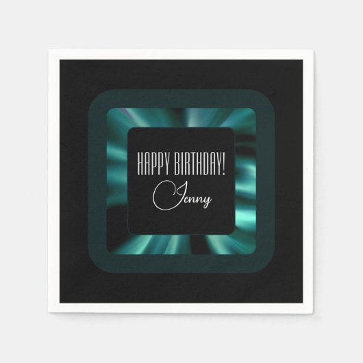 Modern smaragdgroen servet (Voorkant)