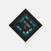 Modern smaragdgroen servet (Hoek)