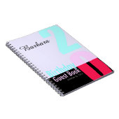 Modern Smart 20th Birthday Party Guestbook NB Notitieboek (Rechterzijde)