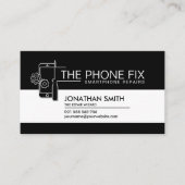 Modern Smartphone Repair Black and white Visitekaartje (Voorkant)