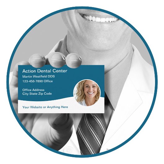 Modern Smile Dental Business Cards Visitekaartje