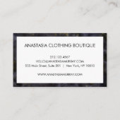 Modern Smoky Black White Marble Minimalist Luxer Visitekaartje (Achterkant)