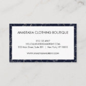 Modern Smoky Black White Marble Minimalist Luxer Visitekaartje (Achterkant)