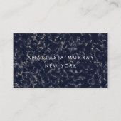 Modern Smoky Black White Marble Minimalist Luxer Visitekaartje (Voorkant)