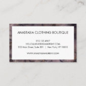 Modern Smoky Black White Marble Minimalist Luxer Visitekaartje (Achterkant)