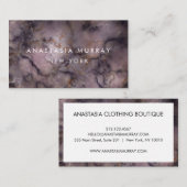 Modern Smoky Black White Marble Minimalist Luxer Visitekaartje (Voorkant / Achterkant)