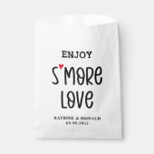 Modern S'more Love Wedding Favor Bag Bedankzakje (Voorkant)
