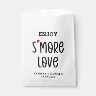 Modern S'more Love Wedding Favor Bag Bedankzakje