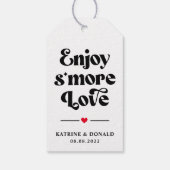 Modern S'more Love Wedding Gift Labels Cadeaulabel (Achterkant)