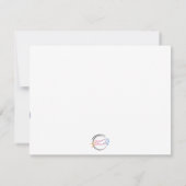 Modern Snaffle Bit Horse Note Kaart - Blauwgroen (Achterkant)