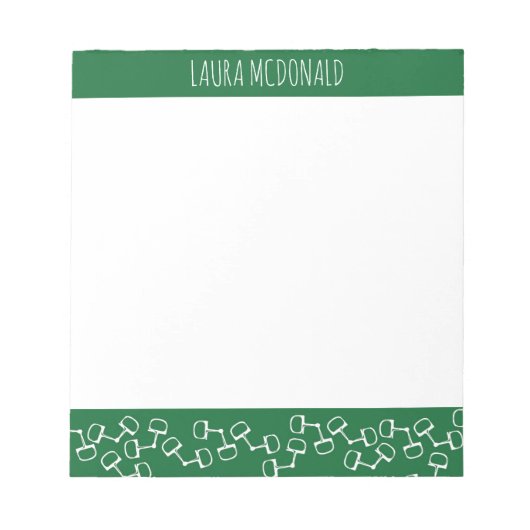 Modern Snaffle Bit Horse Notitieblok - Hunter (Voorkant)