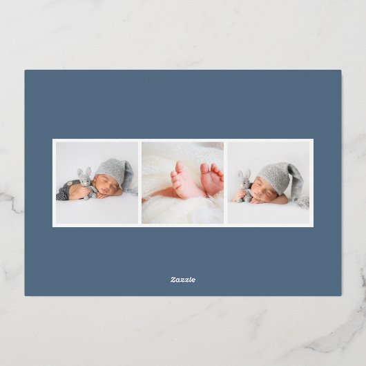 Modern Snapshot | Aankondiging Folie geboorte (Achterkant)