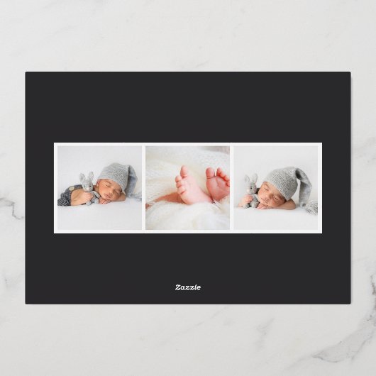 Modern Snapshot | Aankondiging Folie geboorte (Achterkant)