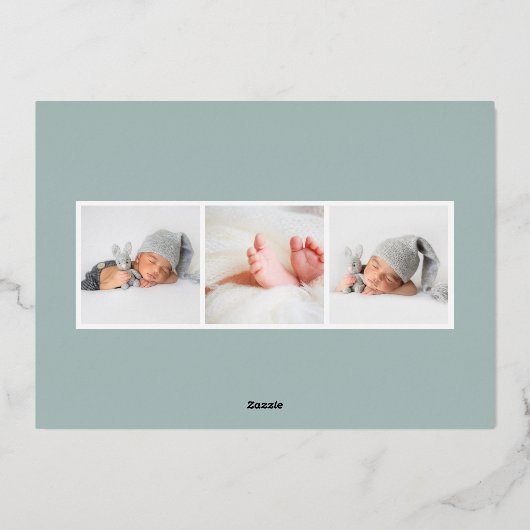 Modern Snapshot | Aankondiging Folie geboorte (Achterkant)