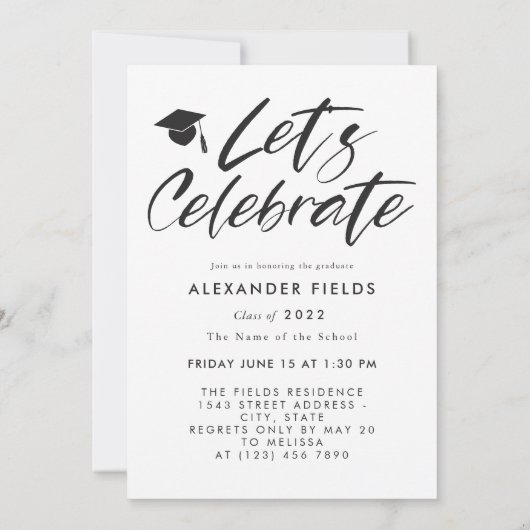 Modern Snapshot Collage Afstuderen Kaart (Achterkant)