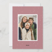 Modern Snapshot Dusty Roos Merry and Bright Photo Feestdagenkaart (Achterkant)