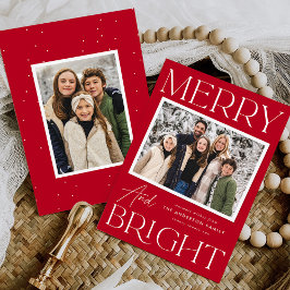 Modern Snapshot Prettig Kerstfeest 2 Foto Feestdagenkaart