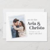 Modern Snapshot | Verticale foto Save The Date (Voorkant)