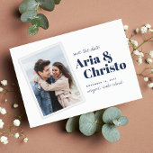 Modern Snapshot | Verticale foto Save The Date