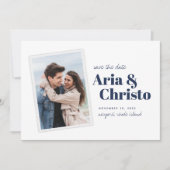 Modern Snapshot | Verticale foto Save The Date (Voorkant)