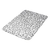 Modern Sneeuwleopard Animal Print Patroon Badmat (Gekanteld)
