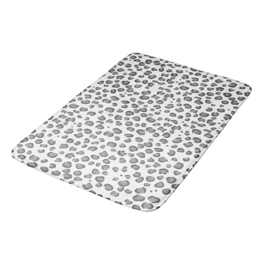 Modern Sneeuwleopard Animal Print Patroon Badmat (Gekanteld)