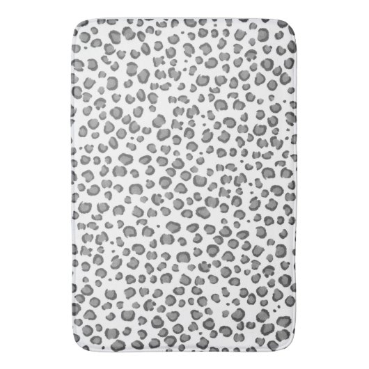 Modern Sneeuwleopard Animal Print Patroon Badmat (Voorkant Verticaal)