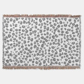 Modern Sneeuwleopard Animal Print Pattern Grey Deken (Voorkant)