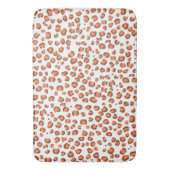 Modern Sneeuwleopard Animal Print Pattern Red Badmat (Voorkant Verticaal)