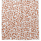 Modern Sneeuwleopard Animal Print Pattern Red Douchegordijn (Voorkant)
