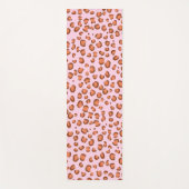 Modern Sneeuwleopard Animal Print Pattern Red Yogamat (Voorkant)