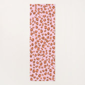 Modern Sneeuwleopard Animal Print Pattern Red Yogamat (Achterkant)