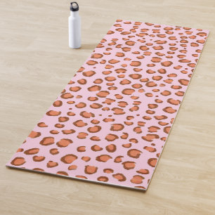 Modern Sneeuwleopard Animal Print Pattern Red Yogamat