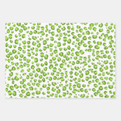 Modern Sneeuwleopard Blue Green Animal Print Inpakpapier Vel (Voorkant)