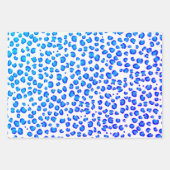 Modern Sneeuwleopard Blue Green Animal Print Inpakpapier Vel (Voorkant)