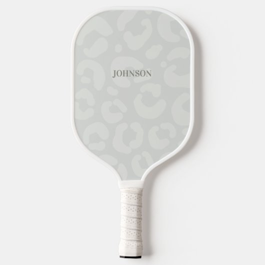 Modern Sneeuwleopard Skin Pattern Pickleball Paddle (Achterkant)