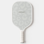 Modern Sneeuwleopard Skin Pattern Pickleball Paddle (Voorkant)