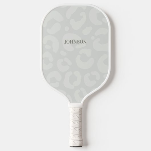 Modern Sneeuwleopard Skin Pattern Pickleball Paddle (Voorkant)
