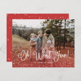 Modern sneeuwscript 2 Foto Feestdagenkaart