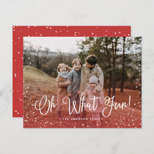 Modern sneeuwscript 2 Foto Feestdagenkaart