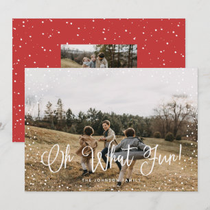 Modern sneeuwscript 2 Foto Feestdagenkaart